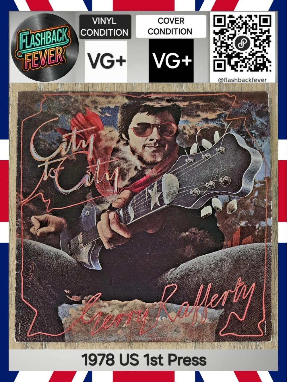 GERRY RAFFERTY•City To City•Jan 20, 1978 US (#UA-LA840-G) Terre Haute, 1st Press
